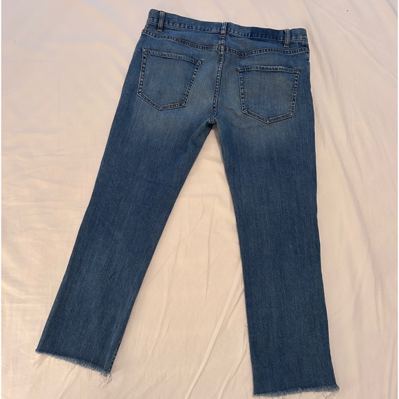 NILI LOTAN x SHOPBOP Mid Rise Boyfriend cropped jeans raw hem size 29 - Picture 5 of 7